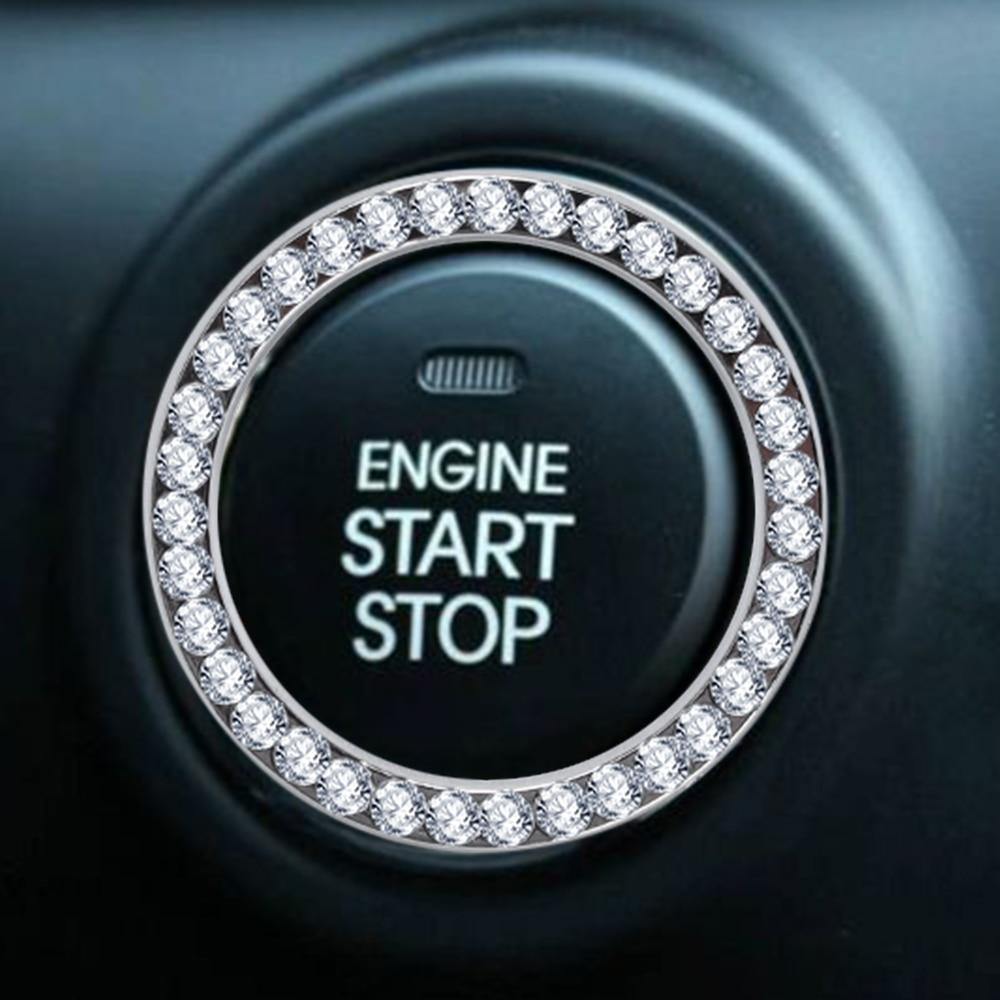 Auto Car SUV Diamond Ring Accessories Button Start Switch - KinglyDay