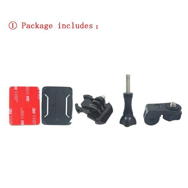 Motorcycle Helmet Mount Adhesive Arm Curved For Xiaomi Yi 4K Gopro Hero 8 7 6 5 4 - KinglyDay