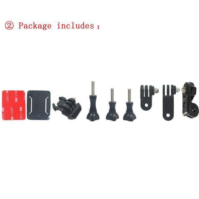 Motorcycle Helmet Mount Adhesive Arm Curved For Xiaomi Yi 4K Gopro Hero 8 7 6 5 4 - KinglyDay