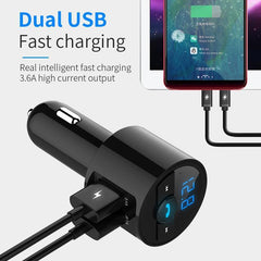 3.6A Quick USB Charger Bluetooth Music Player FM Transmitter Phone Handsfree Carkit - KinglyDay