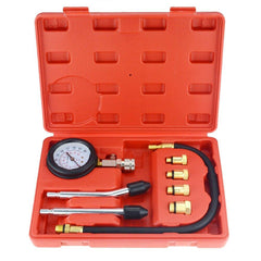 8PCS Petrol Engine Cylinder Compression Tester Kit Gauge Tool Automotive - KinglyDay