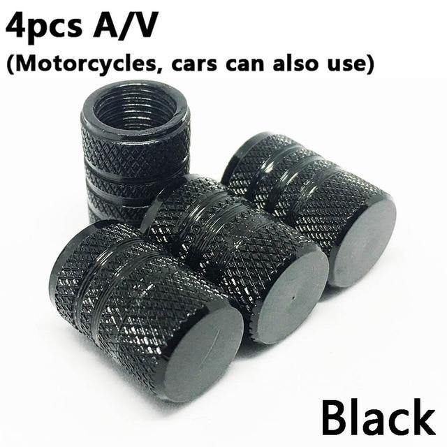 4pcs Aluminium Car Wheel Tyre Valve Stem Air Dust Cover Screw Caps Accessories - KinglyDay