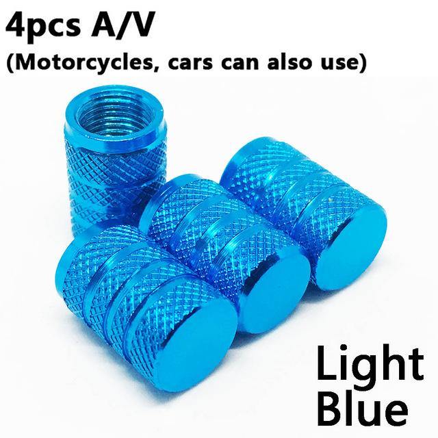 4pcs Aluminium Car Wheel Tyre Valve Stem Air Dust Cover Screw Caps Accessories - KinglyDay