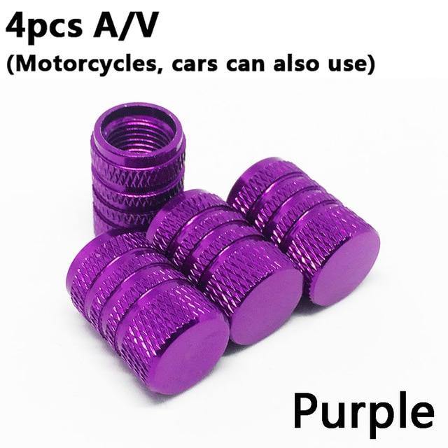 4pcs Aluminium Car Wheel Tyre Valve Stem Air Dust Cover Screw Caps Accessories - KinglyDay