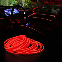 16.5FT LED Car Interior Decor Atmosphere Wire Strip Blue Light Lamp Accessories - KinglyDay