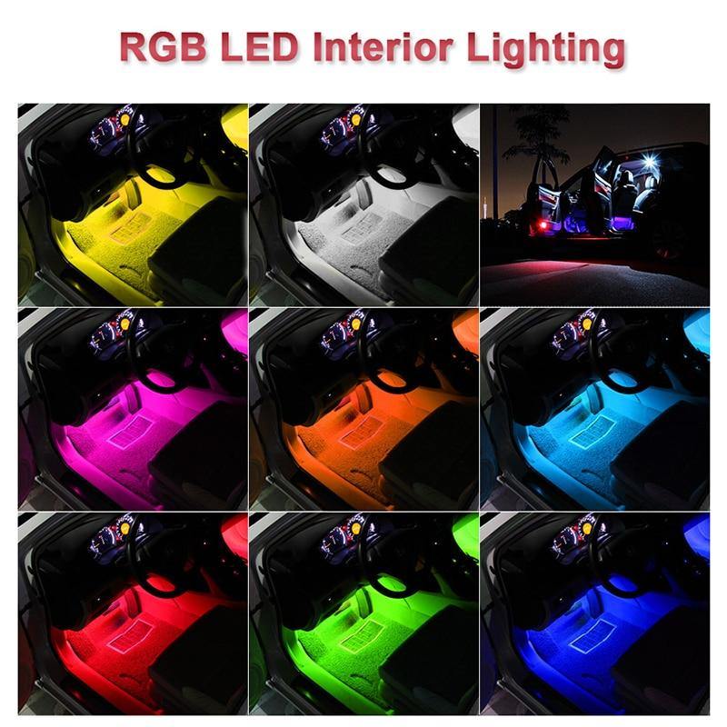 36 LED Car Charge Interior Accessories Floor Decorative Atmosphere Lamp Light - KinglyDay