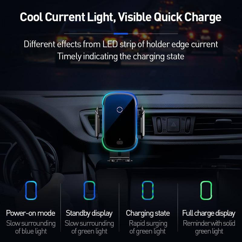 15W Fast Wireless Car Charger Mount for Air Vent Mount Car Intelligent Phone Holder - KinglyDay