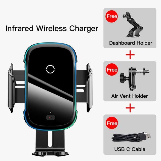 15W Fast Wireless Car Charger Mount for Air Vent Mount Car Intelligent Phone Holder - KinglyDay