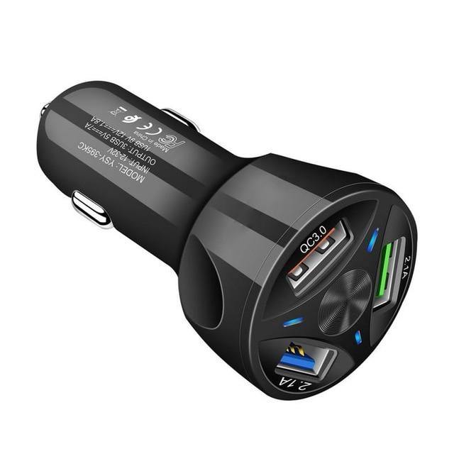 USB Car Charger QC 3.0 USB Fast Charging For Mobile Phone - KinglyDay