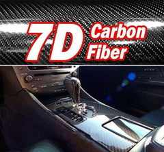 High Gloss 7D Carbon Fiber Wrapping Vinyl Film Auto Car Sticker - KinglyDay