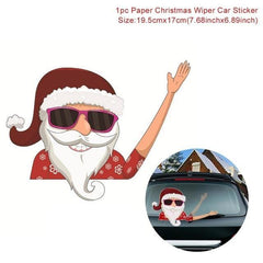 Christmas Rear Windshield Santa Claus Window Decals Car Wiper Sticker - KinglyDay