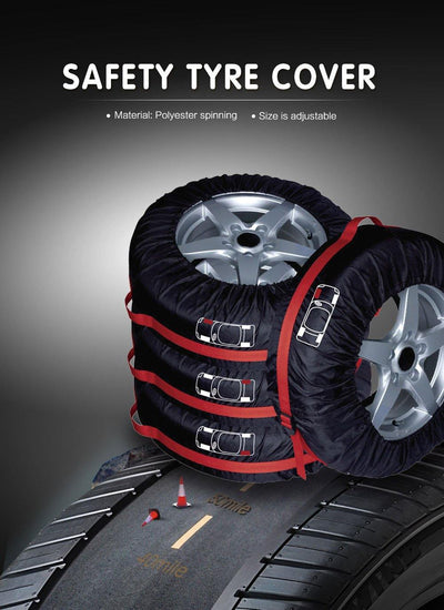 4Pcs Spare Tire Cover Case Polyester Tire Storage Bags Wheel Protector - KinglyDay