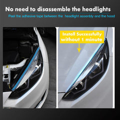 2PCS Ultrafine DRL Running Light Flexible Soft Tube Guide Car LED Strip Turn Signal - KinglyDay