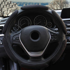 Universal Steering wheel cover Auto Inner Non-slip Flocking Cloth Cushion - KinglyDay