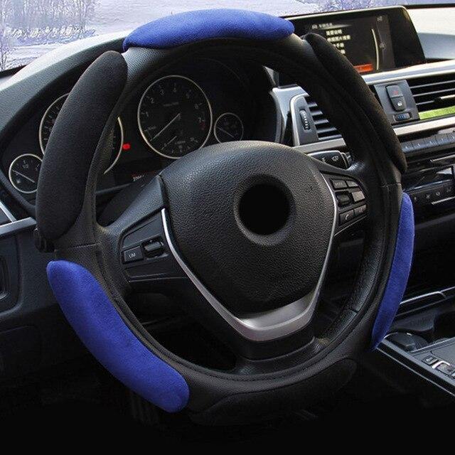 Universal Steering wheel cover Auto Inner Non-slip Flocking Cloth Cushion - KinglyDay