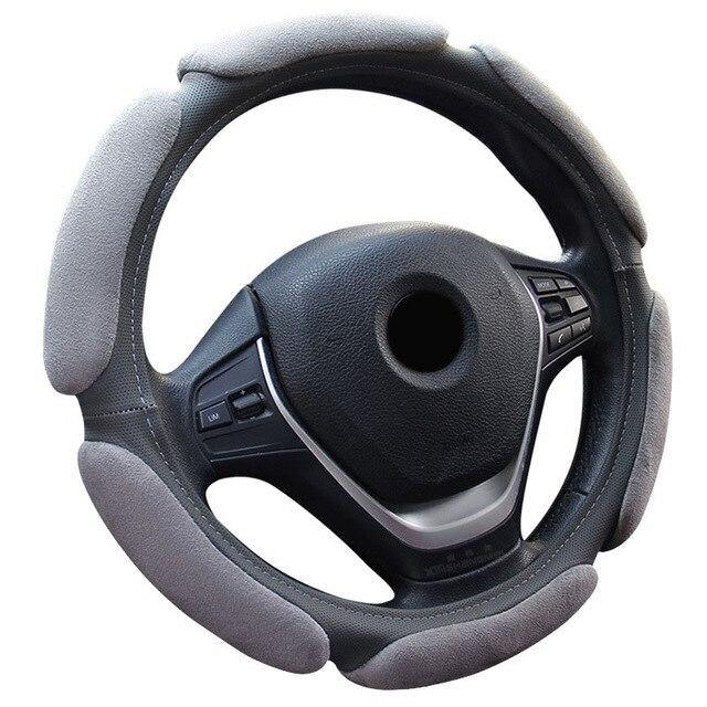 Universal Steering wheel cover Auto Inner Non-slip Flocking Cloth Cushion - KinglyDay