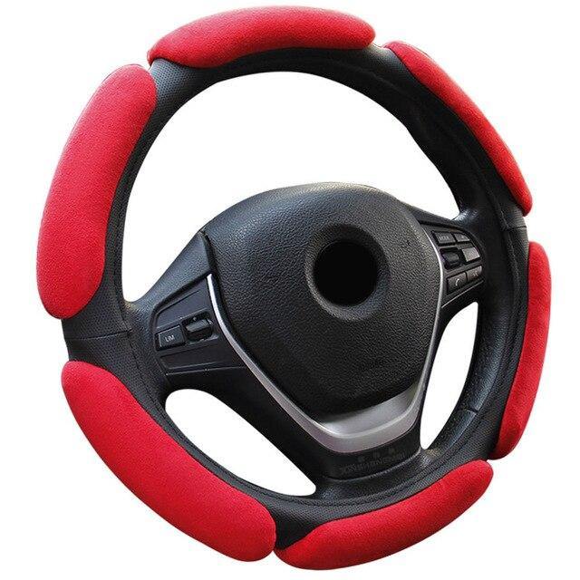 Universal Steering wheel cover Auto Inner Non-slip Flocking Cloth Cushion - KinglyDay