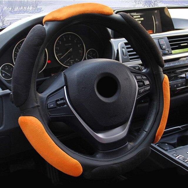 Universal Steering wheel cover Auto Inner Non-slip Flocking Cloth Cushion - KinglyDay