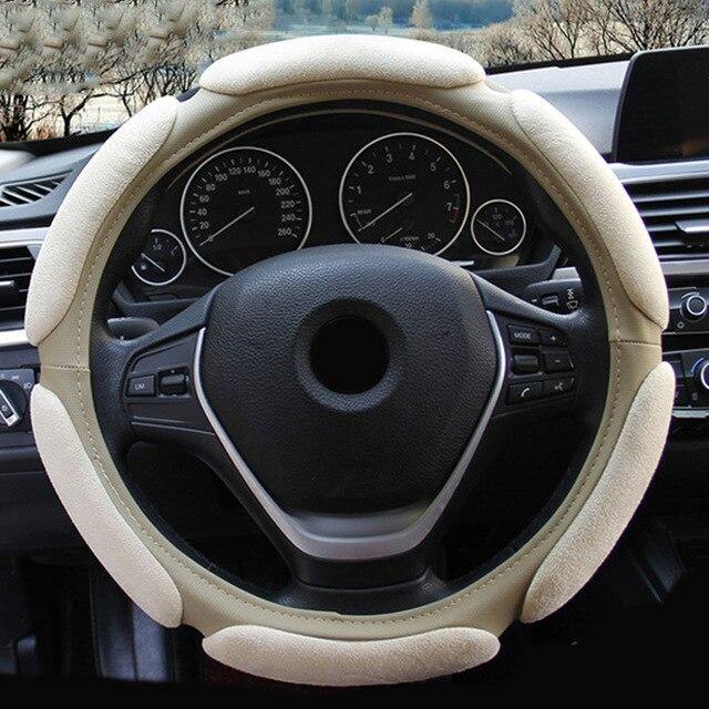 Universal Steering wheel cover Auto Inner Non-slip Flocking Cloth Cushion - KinglyDay