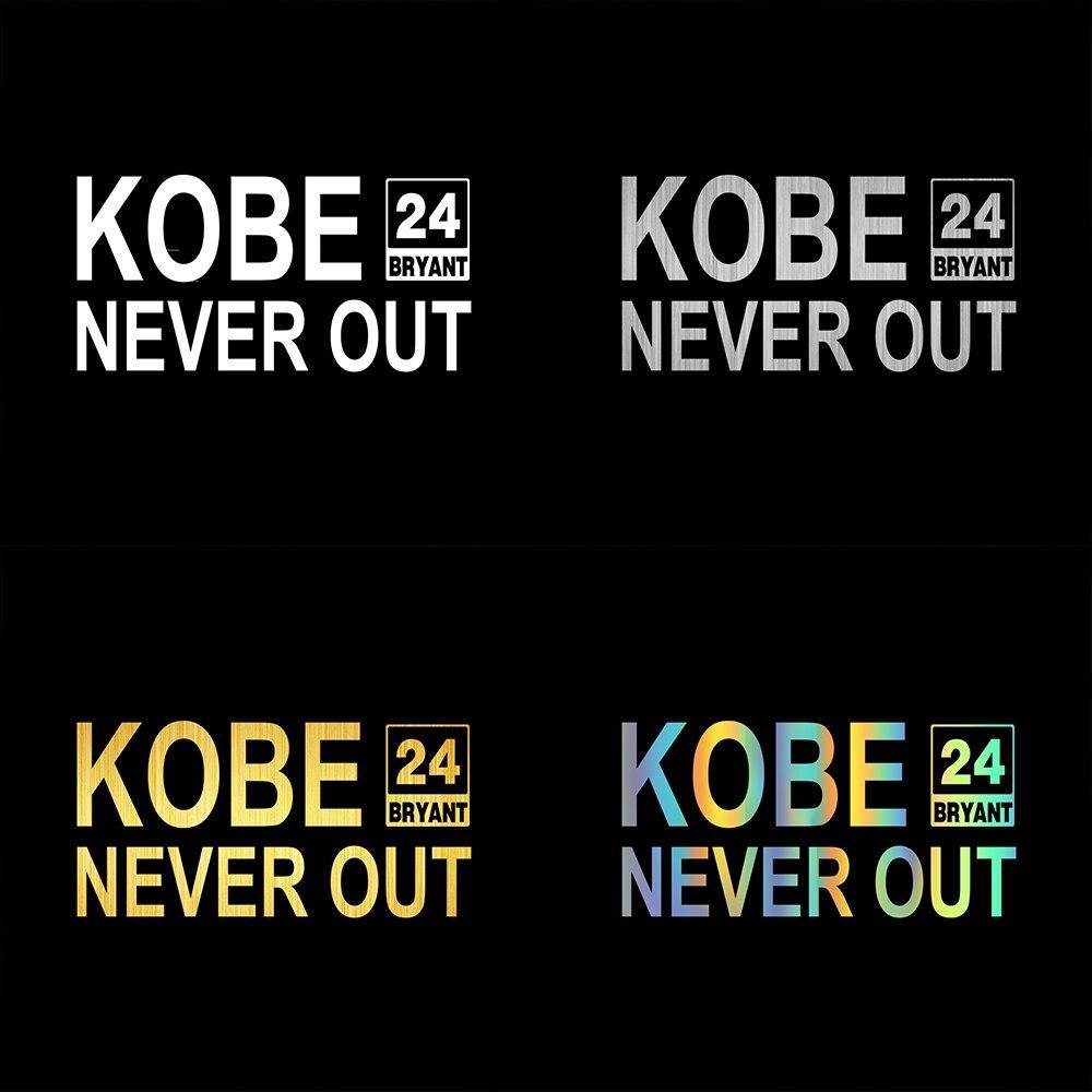 6" * 3" KOBE NEVER OUT Sticker Letters Vinyl For Car Auto - KinglyDay