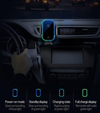 15W Fast Wireless Car Charger Mount for Air Vent Mount Car Intelligent Phone Holder - KinglyDay