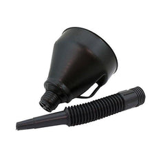 2 in 1 Car Black Plastic Flexible Can Spout Filter Gas Oil Water Fuel Funnel - KinglyDay