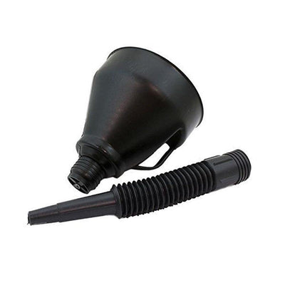 2 in 1 Car Black Plastic Flexible Can Spout Filter Gas Oil Water Fuel Funnel - KinglyDay