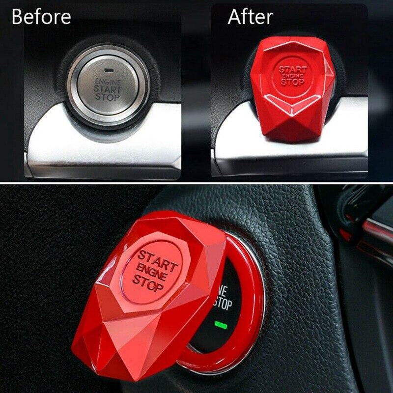 Auto Car SUV Decorative Red Accessories Button Start Switch Protection Cover - KinglyDay