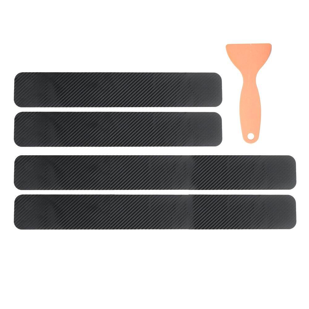 4/5PCS Carbon Fiber Car Door Plate Sill Scuff Cover Anti Scratch Sticker - KinglyDay