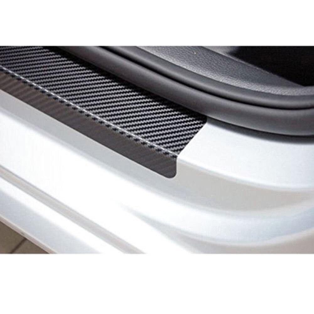 4/5PCS Carbon Fiber Car Door Plate Sill Scuff Cover Anti Scratch Sticker - KinglyDay