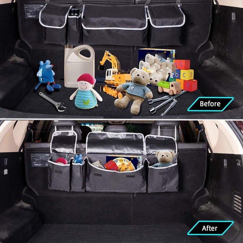 Car Trunk Organizer Car Interior Accessories Back Seat Storage Box Bag Oxford - KinglyDay