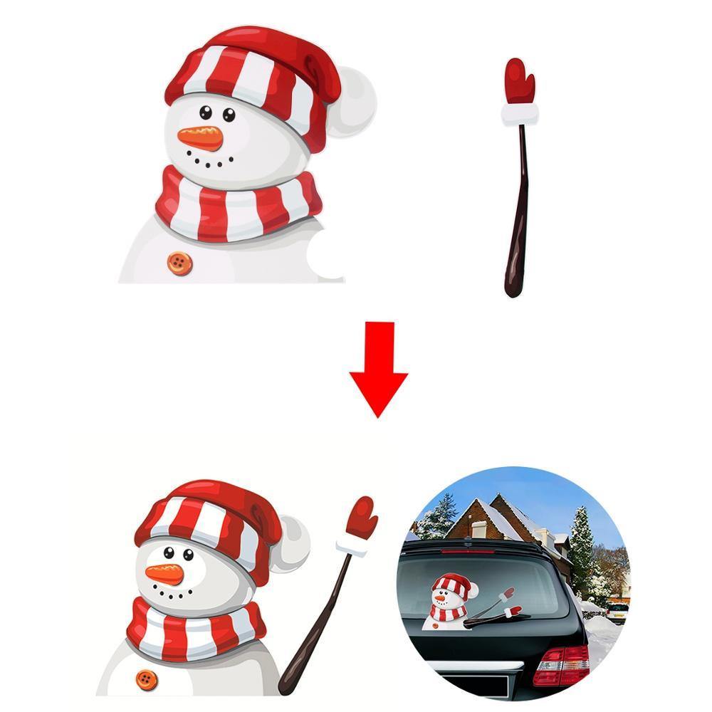 Christmas Rear Windshield Santa Claus Window Decals Car Wiper Sticker - KinglyDay