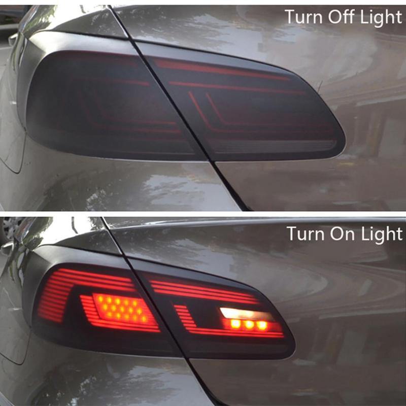 Dark Smoke Black Car Rear Lights Tail Light Film Sticker Trims Wrap Accessories - KinglyDay