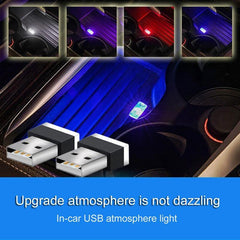 Mini USB LED Car Interior Light Neon Atmosphere Ambient Lamp Bulb Accessories - KinglyDay