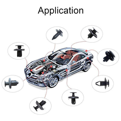 Trunk Screw Rivets Set Car Bumper Fender 100PCS - KinglyDay