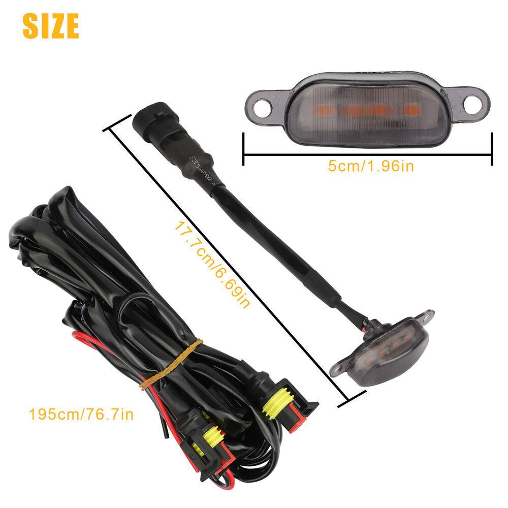 3PCS Raptor Style Smoked Lens Amber LED Front Grille Running Lights For Ford F150 - KinglyDay