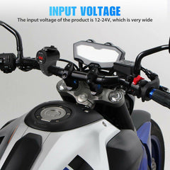 12V 2.4A Waterproof Motorcycle Dual USB Phone GPS Fast Charger Adapter Red LED - KinglyDay