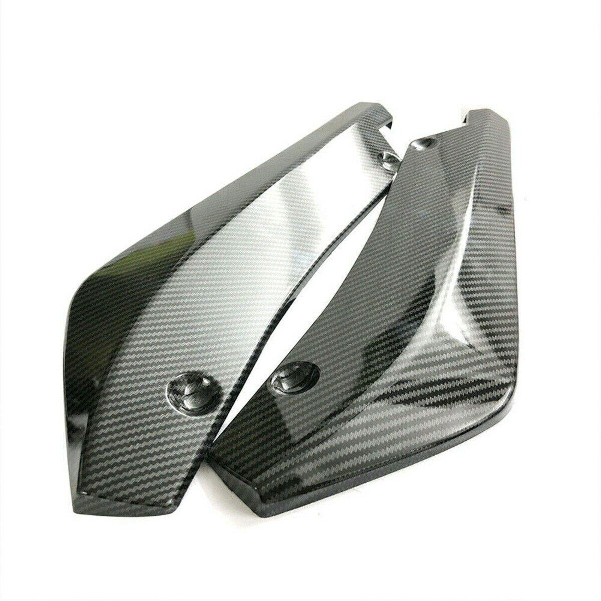 2PCS Car Auto Carbon Fiber Rear Bumper Lip Diffuser Splitter Canard Protector Top - KinglyDay