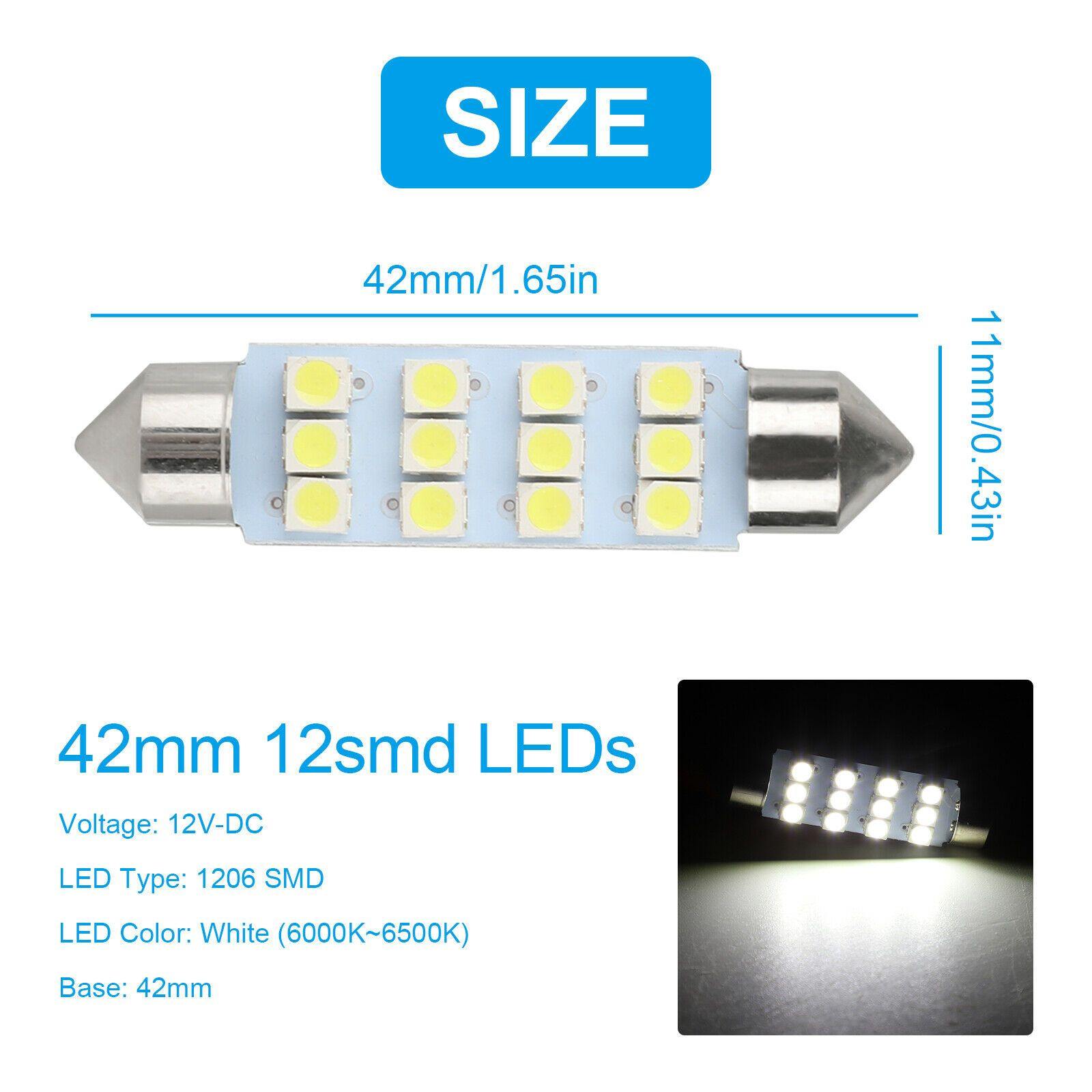 28pcs 42MM T10 Car LED Bulb Light Interior Package Kit for License Plate Lights - KinglyDay