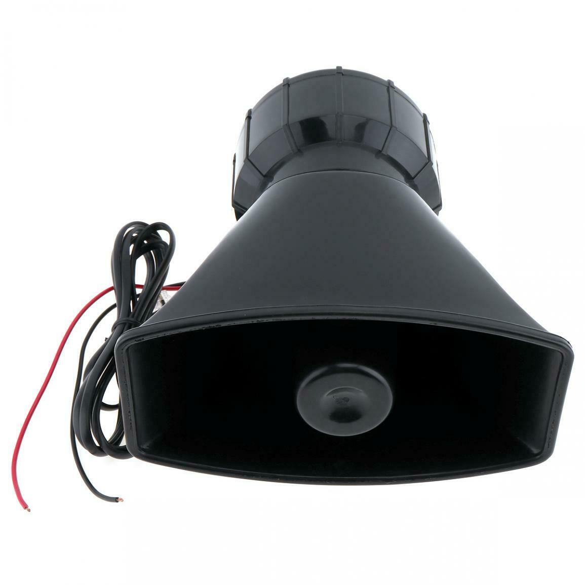 12V 7 Sound Loud Car Warning Alarm Siren Horn PA Speaker Loudspeaker MIC System - KinglyDay