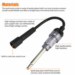 2PCS In-Line Spark Plug Tester 6-12V Ignition Coil Engine System Diagnostic Tool - KinglyDay