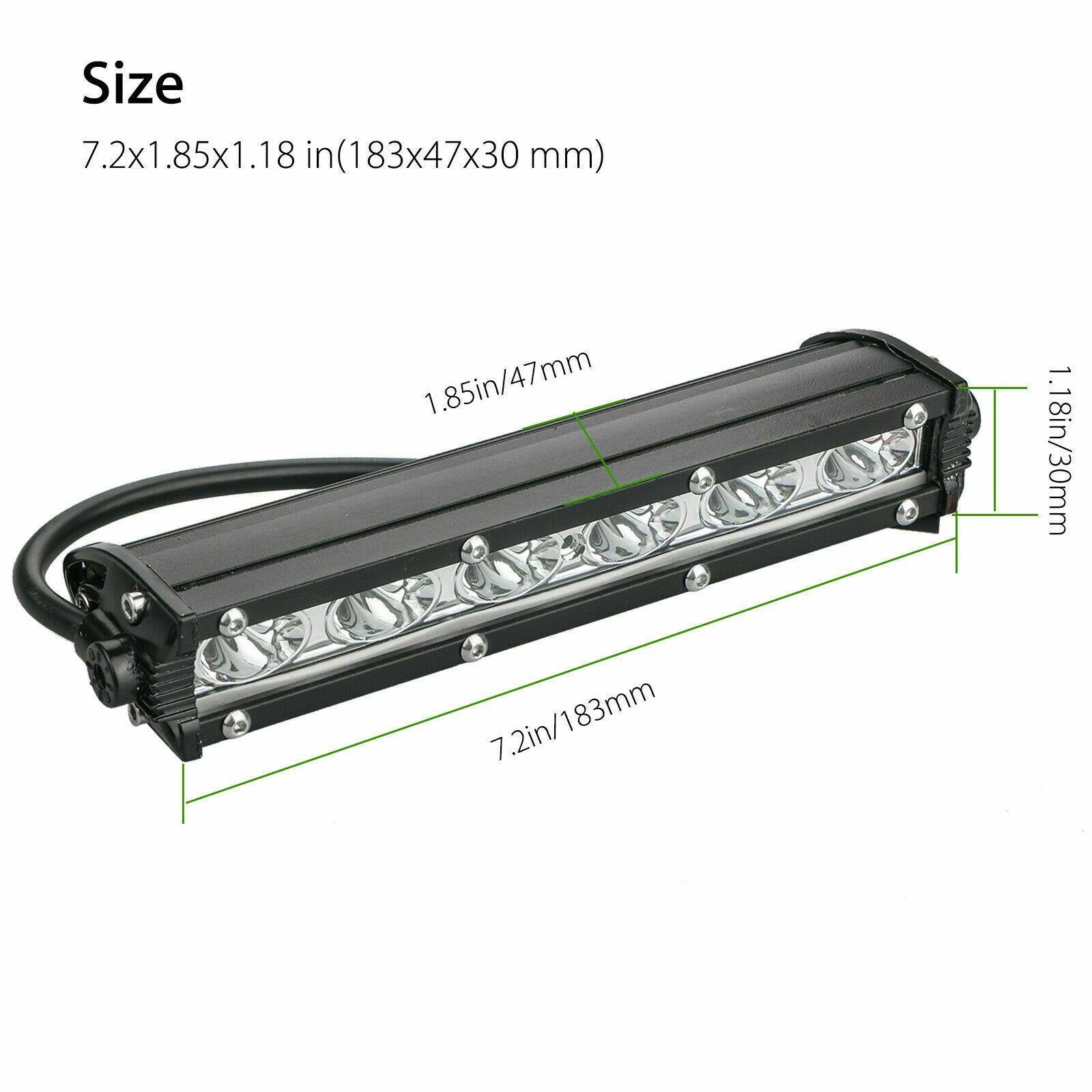 7"Inch 18W LED Work Lights Bar Flood Fog Lamp Offroad Driving Truck SUV ATV 4WD - KinglyDay