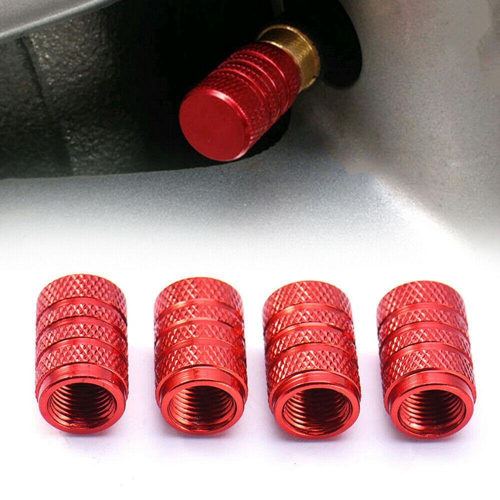 4pcs Aluminium Car Wheel Tyre Valve Stem Air Dust Cover Screw Caps Accessories - KinglyDay