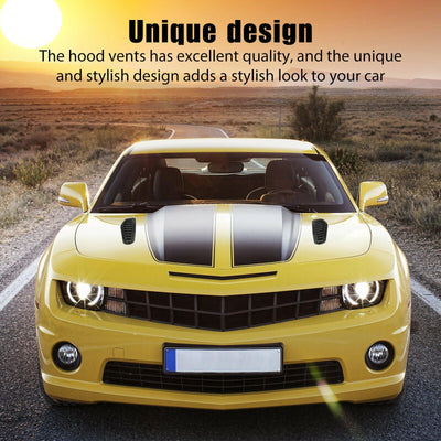 2PCS Car Decorative Front Bonnet Hood Vent Air Flow Intake Scoop Cover Universal - KinglyDay
