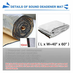 394mil 60"x40" Firewall Sound Deadener Car Heat Shield Insulation Deadening Mat - KinglyDay