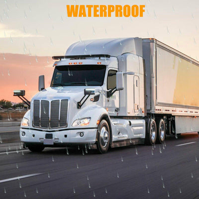 2PCS Amber + 2PCS Red 12 LED Car Truck Trailer RV Chrome Side Marker Clearance Light - KinglyDay