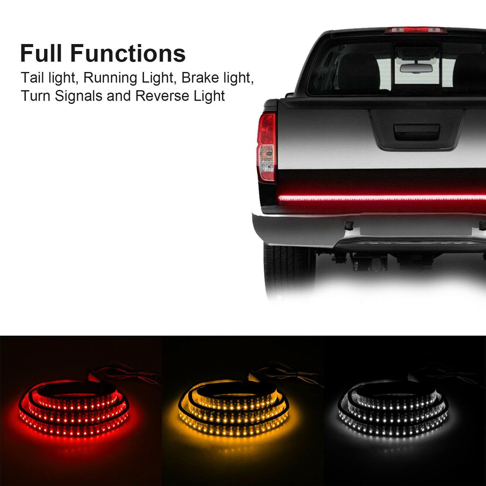 60 Truck Tailgate Light Bar Double Row LED Flexible Strip Running Turn 60 Truck Tailgate Light Bar Double Row LED Flexible Strip Running Turn