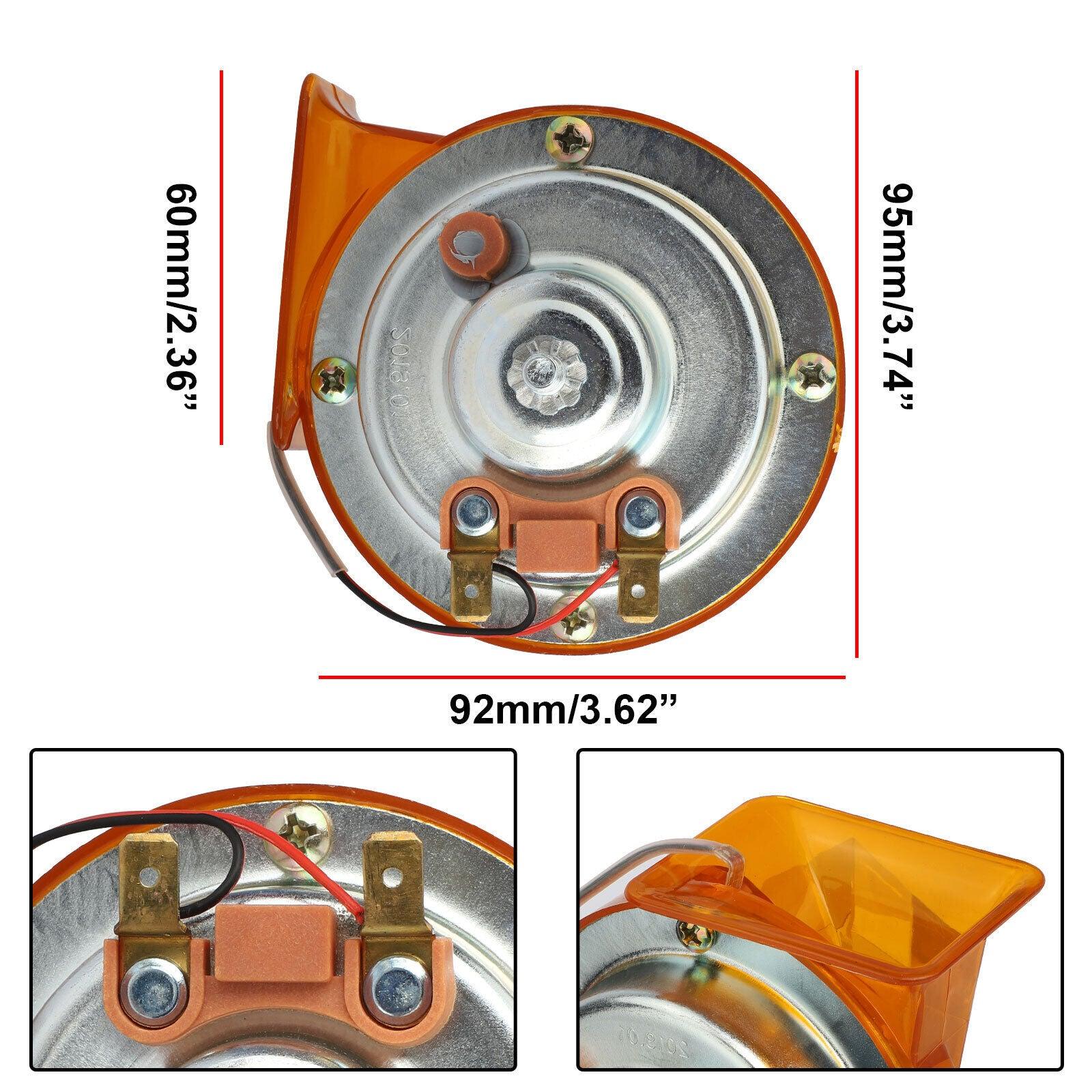 115DB 12V Super Loud Electric Snail Train Air Horn Motorcycle Car Truck Boat SUV - KinglyDay