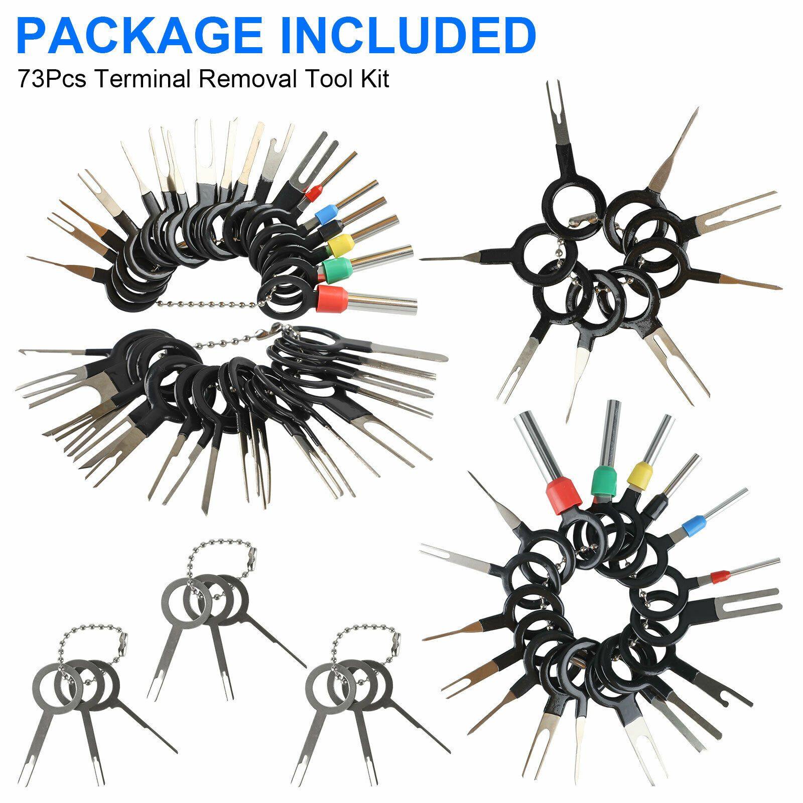 73PCS Wire Terminal Removal Tool Car Electrical Wiring Crimp Connector Pin Kit - KinglyDay