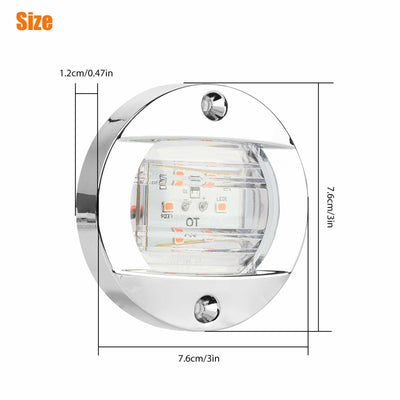 4PCS Red Green 6LED Round Marine Boat Courtesy Lights Cabin Deck Stern Navigatioin - KinglyDay